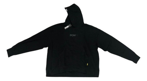 Sueter Sweter Hoodie Con Capucha Marca Pow Color Negro