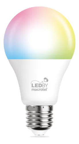 comprar Ampolleta led con Wi-Fi Macrotel LB-A60W01 Bulbo color rgb 9W 220V 6500K 800lm