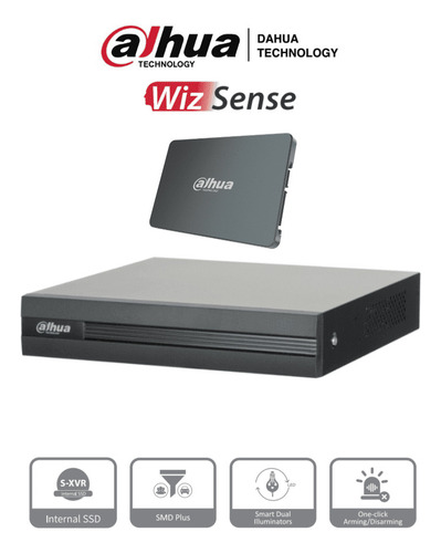 Dahua Xvr1b04h-i-ssd Dvr 4ch 5mp Lite Con Disco Ssd 512gb