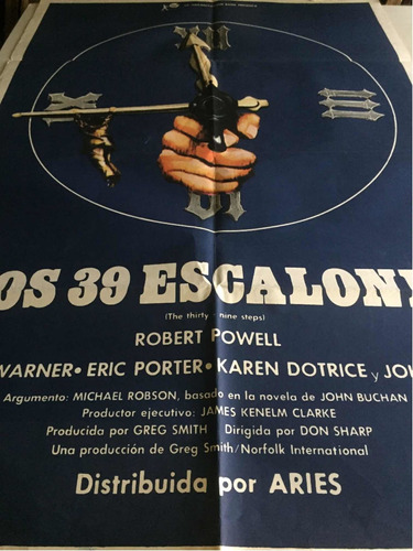 Poster Los 39 Escalones -robert Powell Original 1978