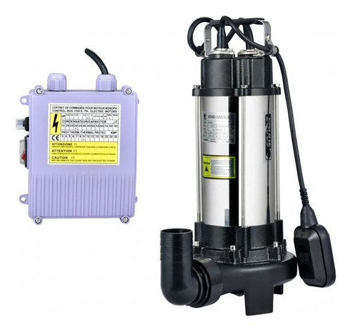 Bomba Agua Sumergible 1500w 2 Hp C/triturador Equus - Ynter 