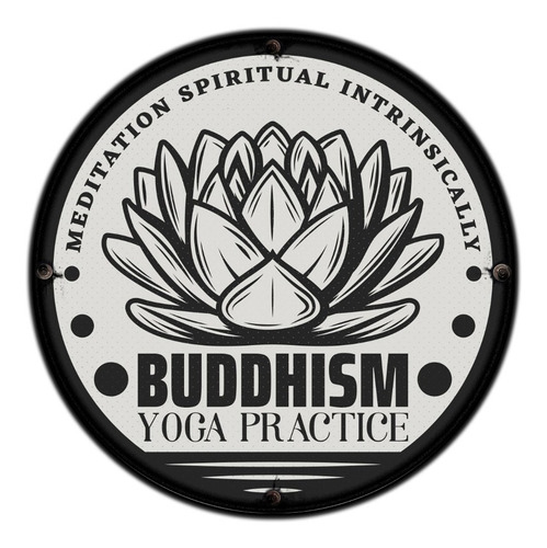 #293 - Cuadro Decorativo Vintage 20 Cm / Yoga Budismo Buda