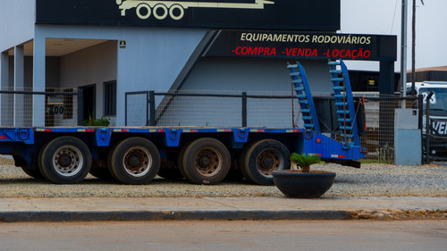 Prancha Carrega Tudo Reta 1976 Azul 4 Eixos