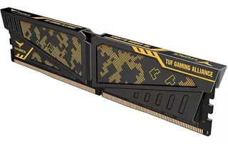 Memoria RAM T-Force Vulcan TUF Gaming Alliance gamer color negro/amarillo 8GB 1 Team Group TLTYD48G3200HC16C01