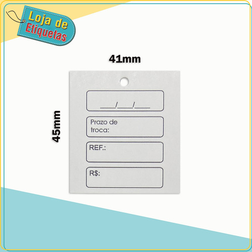 Imagem 3 de 4 de Kit Tag De Preço Com Lacre Magenta - 200 Un