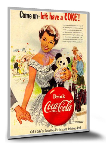 Poster Propaganda Antiga Coca Cola Pôsteres Placa 60x42cm B