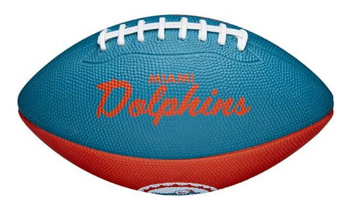 Bola De Futebol Americano Nfl Mini Team Retrô Wilson Cor Miami Dolphins