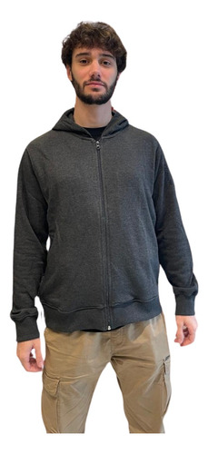 Campera Urbano Salomon Logo Lt Fz Hoodie Hombre Casual