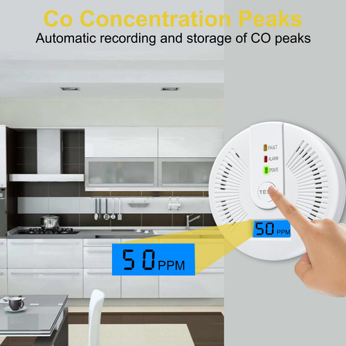 Detector De Monoxido De Carbono Alarma Alta Sensibilidad