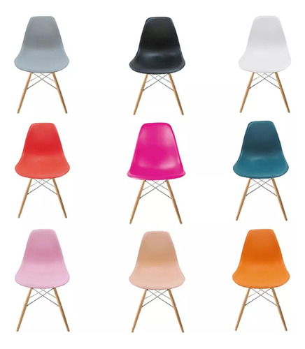 Silla Eames De Comedor X 2