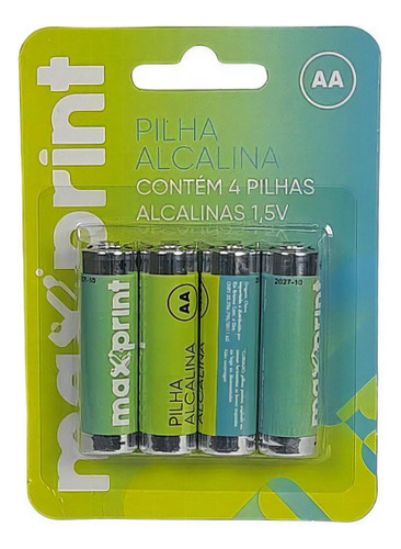 Pilha Alcalina 1,5 Pequena Aa 4 Unidades Maxprint