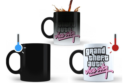 Grand Theft Auto Vice City Logo Taza Magica Tu Propio Estilo