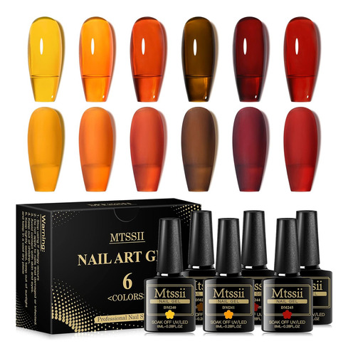 Mtssii Esmalte De Uñas De Gel De Cristal De Gelatina, Uñas T