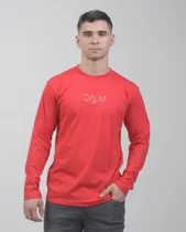 Comprar Remera Hombre Manga Larga Estampado De Algodón Peinado