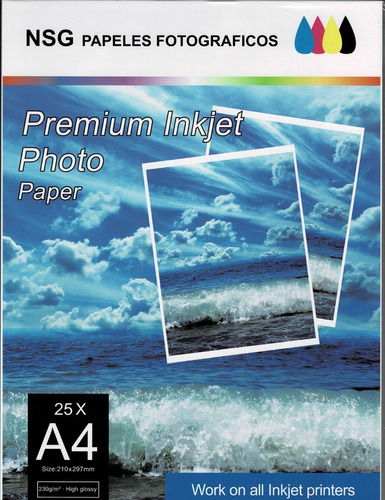 Papel Fotografico  A 4 Matte Nsg  Bifaz 250 Gs  X  100hojas 