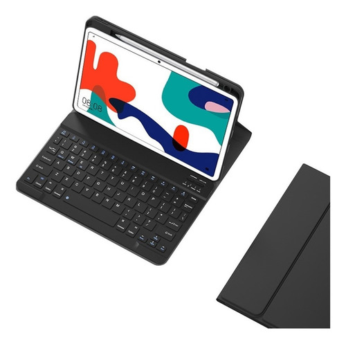 Capa Com Teclado Ñ Para Huawei Matepad T 10s Ags3-w09 10.1