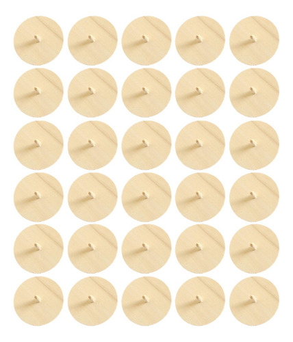 30 Piezas De Madera Sin Terminar Top, Kids Gyro Toys,