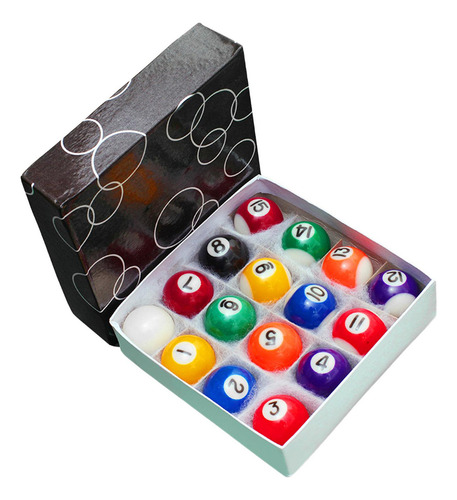 Juego De 16 Bolas De Billar Pequeñas, Minibolas De 32mm