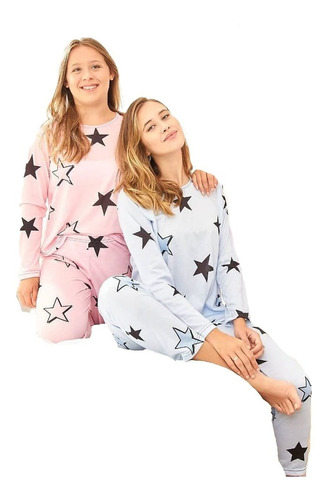 Pijama Invierno De Algodón Estampado Susurro
