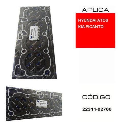 Empacadura Camara Compatible Hyundai Atos Kia Picanto