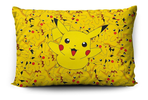 Imagen 2 de 5 de Funda De Almohada Pikachu Pokémon 70x45cm Vudú Love