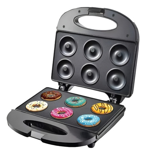 Maquina Para Donas Maquina De Mini Donuts Rosquillas 06 Donuts 750 Watts Color Negro Pasteleriacl