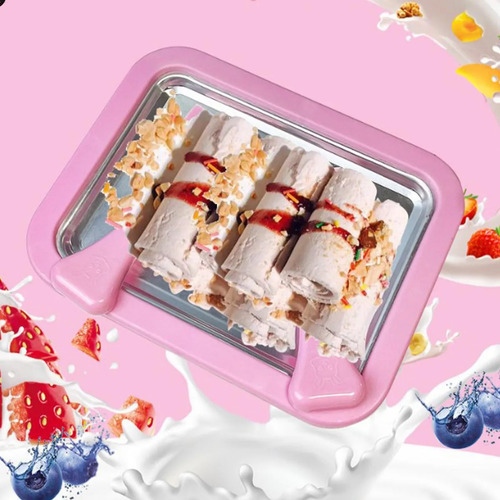 Máquina Para Hacer Rollos De Helado Con 2 Raspadores, Máquin