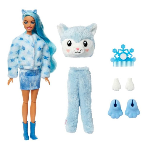 Barbie Muñeca Cutie Reveal Siberiano Hjl63