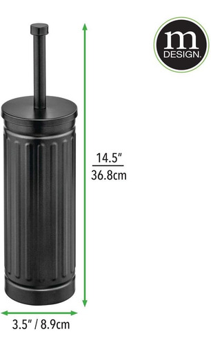 Cepillo De Inodoro Compacto De Metal, Cubo De Basura Rectang