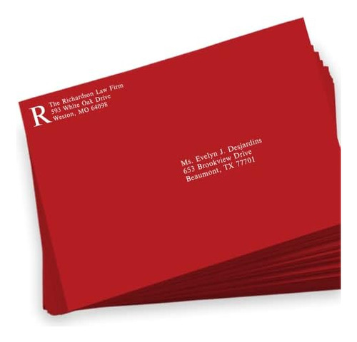 Luxpaper 9 X 12 Sobres Tipo Folleto | Rojo Rubí | 80 Libras.