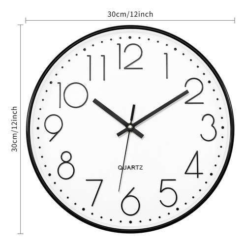 Reloj De Pared Foxtop, Analogico, Silencioso, Moderno, 12...