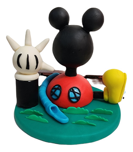 Adorno Casa De Mickey Mouse En Porcelana Fria