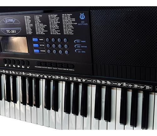 Imagem 5 de 6 de Kit Teclado Estudante Spring Tc-261 Tipo Yamaha + Suporte