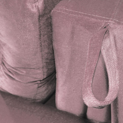 Sofá Cama Casal Drika Veludo Turkey Rosê Matrix
