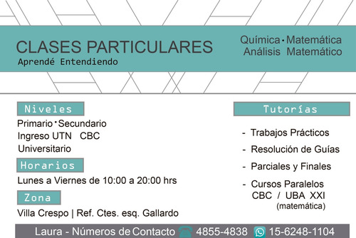 Imagen 2 de 2 de Clases Particulares Online, Matemática, Química, Cbc-ing Utn