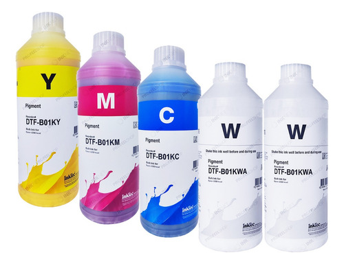 5 Litros Tinta Dtf Inktec P/ Ep I3200 I1600 I800 Dx4 Dx5