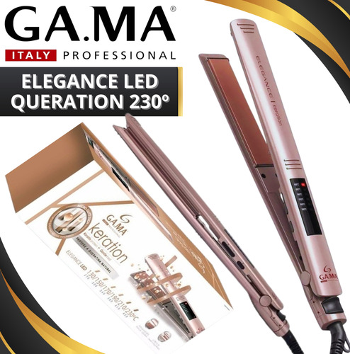 Chapinha Prancha Gama Elegance Led Keration 230°c - Bivolt