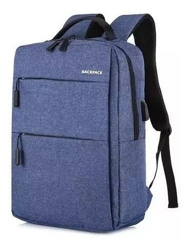 Mochila Bolso Porta Laptop Con Puerto Usb Carga Anti Robo 