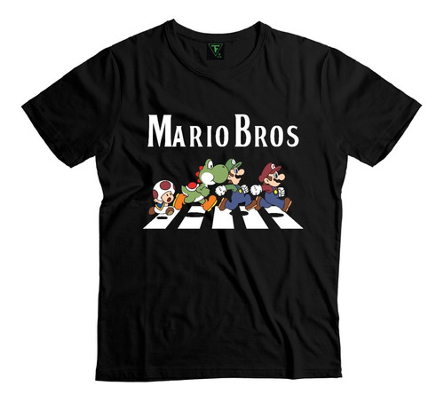 Polera Mario Bros The Beatles Luigi Yoshi Hongo Xxl Xxxl 