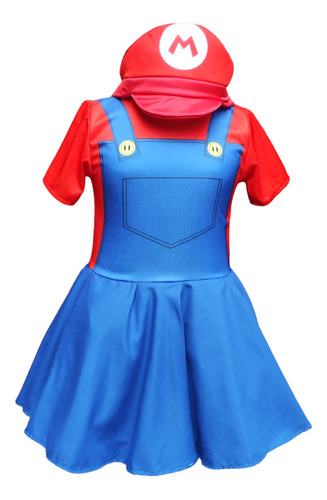 Disfraz Luigi Y Mario Bross (vestido Niñas)