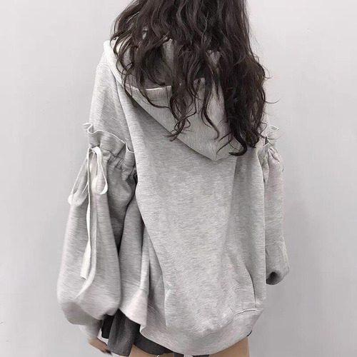 Chaqueta Tipo Sudadera Con Capucha De Gran Tamaño Para Mujer