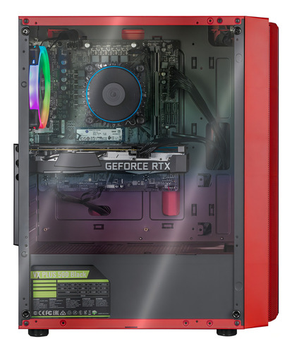 Xtreme PC Gaming GeForce RTX 3050 Core I3 12100F 16GB SSD 500GB WIFI Red