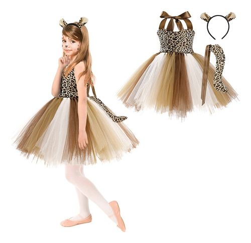 Animal World - Vestido For Niños Con Diseño De Vaca Y Tigre