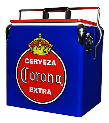 Cava - Corona Retro Ice Chest Cooler With Bottle Opener 13 L