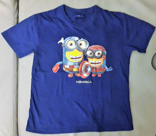 Remera Niños Azul Camiseta Minions T.6-7años Menorca España