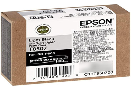 Epson T T850 Ultrachrome Hd Light Black Ink