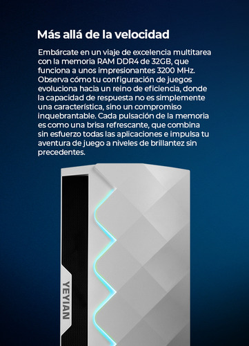 Pc Gamer Yeyian, Nvidia Geforce Rtx 4060 8gb Gddr6, Intel Core I5-12400f 4.40ghz, 32gb Ddr4 3200 Mhz, 512gb Nvme,1tb Hdd, 750w 80 Plus Bronze, Wi-fi 5, Bluetooth, Ypi-sa124fc-4601m