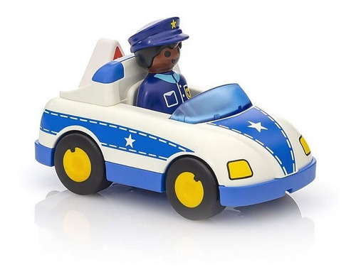 Playmobil 1 2 3 Carro De Policia Mas Figura