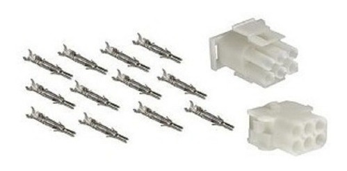 Imagem 1 de 6 de Conector 6 Vias Hylok Kit Macho/femea C/term - Uso Geral