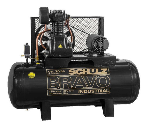 Compressor De Ar Schulz Bravo Csl20br/200lts 5 Hp 220/380v
